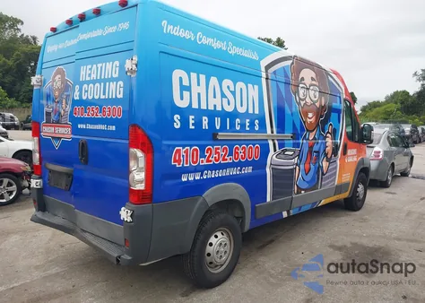 2017 Ram Promaster 2500 High Roof 159 Wb from USA, damaged, VIN 3C6TRVDG3HE519190